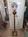 Jalkalamppu lasi kuvulla 1900 lukua 
Korkeus 157 cm. MYYTY