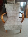 Nojatuoli 1950 lukua 
Istuinkorkeus 44 cm. Hinta 30e 
